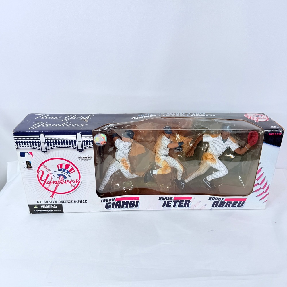 McFarlane MLB New York Yankees Deluxe 3-Pack Jeter Giambi Abreu Figures 2007